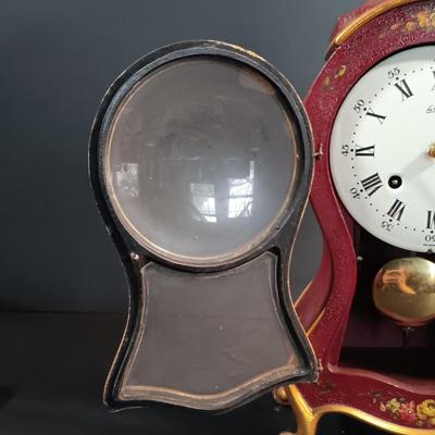 LOT 14: Le Castel Baroque-Style Swiss Made Bracket Clock with Shelf