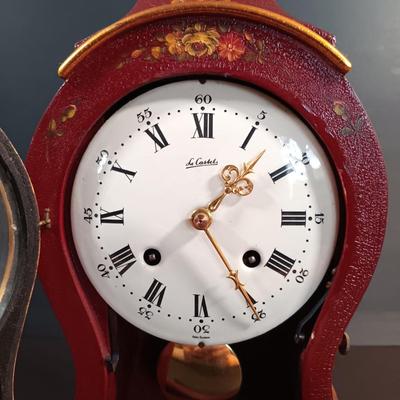 LOT 14: Le Castel Baroque-Style Swiss Made Bracket Clock with Shelf