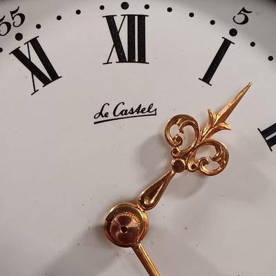 LOT 14: Le Castel Baroque-Style Swiss Made Bracket Clock with Shelf