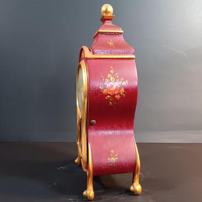 LOT 14: Le Castel Baroque-Style Swiss Made Bracket Clock with Shelf