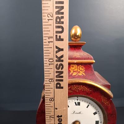 LOT 16: Zenith Swiss Bracket Clock with Shelf