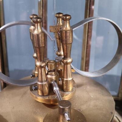 LOT 17: Brass Cased Art Nouveau-Style Pendulum Clock