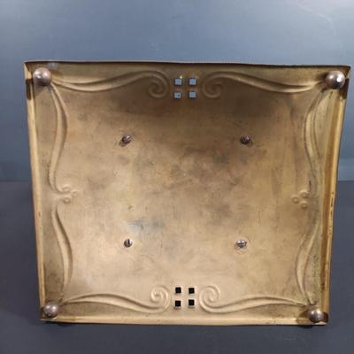 LOT 17: Brass Cased Art Nouveau-Style Pendulum Clock