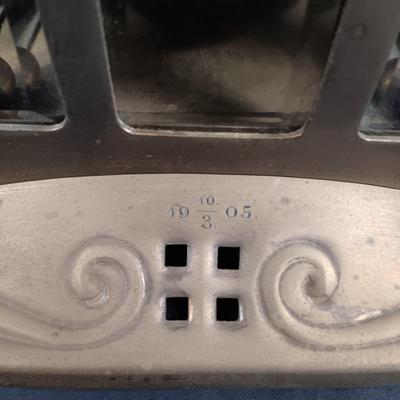 LOT 17: Brass Cased Art Nouveau-Style Pendulum Clock