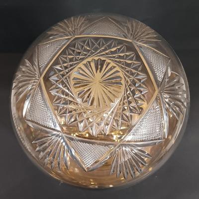 LOT 18: Elgin S. Haller West German Anniversary Clock in Cut Crystal Dome