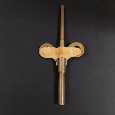 LOT 19: Antique Seth Thomas Brass & Glass Mantel Clock