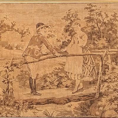 LOT 20: French-Style Framed Large Tapestry