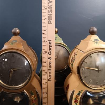 LOT 21: Set of (3) Schatz & Sohne Germany 400-Day Clocks with Shelves