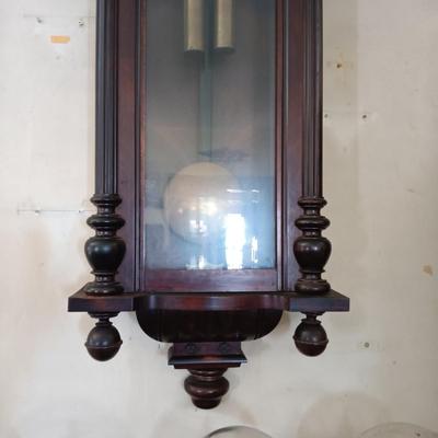 LOT 22: Gustav Becker 4ft Twin-Weight Wall Clock