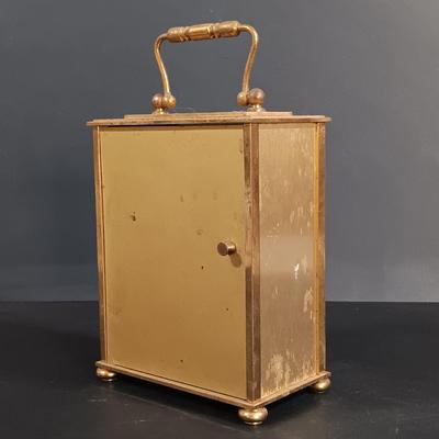 LOT 23: Lebolt & Co. Glass-Case Anniversary Clock w/ Equity Rising Moon Clock