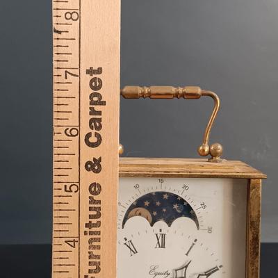 LOT 23: Lebolt & Co. Glass-Case Anniversary Clock w/ Equity Rising Moon Clock