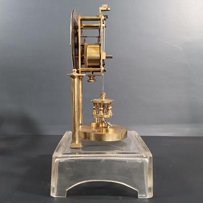 LOT 23: Lebolt & Co. Glass-Case Anniversary Clock w/ Equity Rising Moon Clock