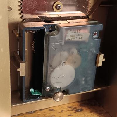 LOT 23: Lebolt & Co. Glass-Case Anniversary Clock w/ Equity Rising Moon Clock