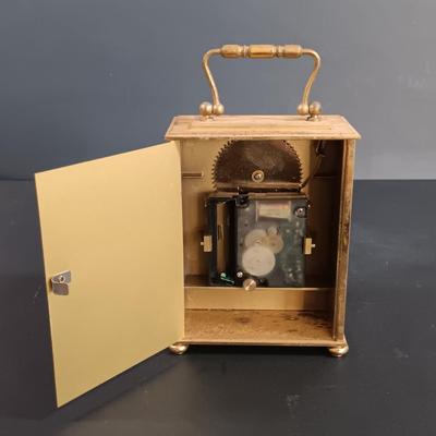 LOT 23: Lebolt & Co. Glass-Case Anniversary Clock w/ Equity Rising Moon Clock