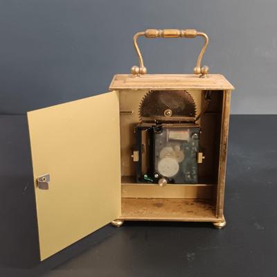 LOT 23: Lebolt & Co. Glass-Case Anniversary Clock w/ Equity Rising Moon Clock