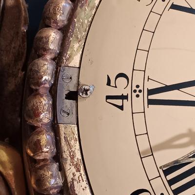 LOT 24: Westerstrand Töreboda Swedish Rococo-Style Gilt Wood Wall Clock