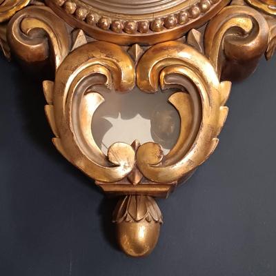 LOT 24: Westerstrand Töreboda Swedish Rococo-Style Gilt Wood Wall Clock