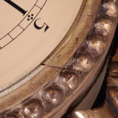 LOT 24: Westerstrand Töreboda Swedish Rococo-Style Gilt Wood Wall Clock