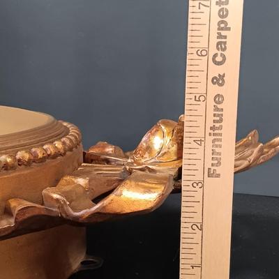 LOT 24: Westerstrand Töreboda Swedish Rococo-Style Gilt Wood Wall Clock