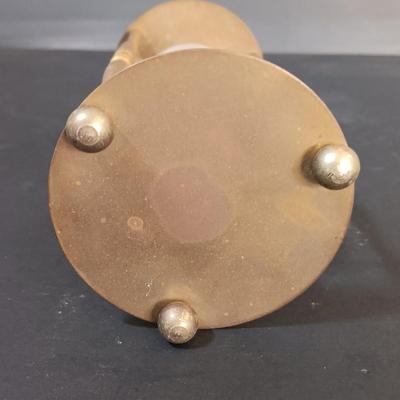 LOT 25: Swiza Sheffield 8-Day Desk Clock, Grammes Perpetual Flip Calendar, Brass Hourglass & Black Starr & Frost 8-Day Desk Clock