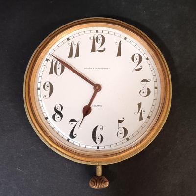 LOT 25: Swiza Sheffield 8-Day Desk Clock, Grammes Perpetual Flip Calendar, Brass Hourglass & Black Starr & Frost 8-Day Desk Clock