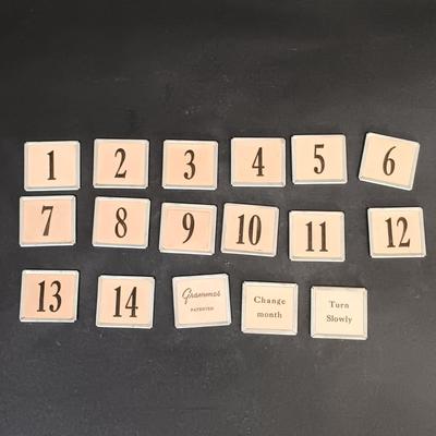 LOT 25: Swiza Sheffield 8-Day Desk Clock, Grammes Perpetual Flip Calendar, Brass Hourglass & Black Starr & Frost 8-Day Desk Clock