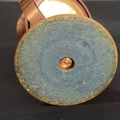 LOT 25: Swiza Sheffield 8-Day Desk Clock, Grammes Perpetual Flip Calendar, Brass Hourglass & Black Starr & Frost 8-Day Desk Clock