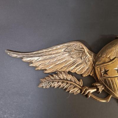 LOT 26: Vintage Brass Eagle Plaque, Philadelphia Mfg. Co. Lincoln Bronze Busts & Books
