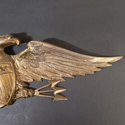 LOT 26: Vintage Brass Eagle Plaque, Philadelphia Mfg. Co. Lincoln Bronze Busts & Books