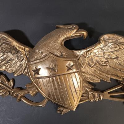 LOT 26: Vintage Brass Eagle Plaque, Philadelphia Mfg. Co. Lincoln Bronze Busts & Books