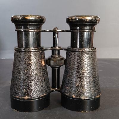 LOT 27: Set of (3) Binoculars Gavet Paris, Swift Rainier and Mercury w/ Books & Vintage Acme Whistle