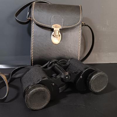 LOT 27: Set of (3) Binoculars Gavet Paris, Swift Rainier and Mercury w/ Books & Vintage Acme Whistle