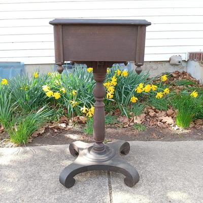 LOT 191: Vintage Nightstand with Airguide Weather Station