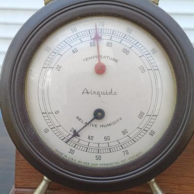 LOT 191: Vintage Nightstand with Airguide Weather Station
