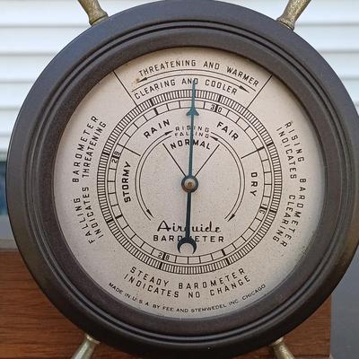 LOT 191: Vintage Nightstand with Airguide Weather Station