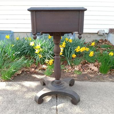 LOT 191: Vintage Nightstand with Airguide Weather Station