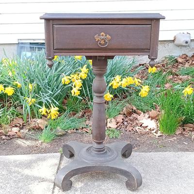 LOT 191: Vintage Nightstand with Airguide Weather Station