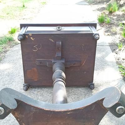 LOT 191: Vintage Nightstand with Airguide Weather Station