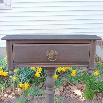 LOT 191: Vintage Nightstand with Airguide Weather Station