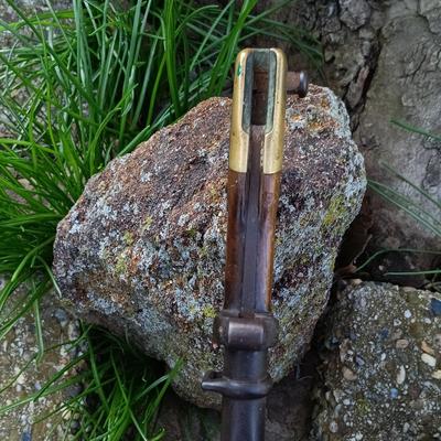 LOT 193: French Gras Bayonet with Scabbard - Blade Marked Mre d'Armes de Chat 1875