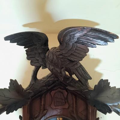 LOT 196: Vintage Wood Cuckoo Clock