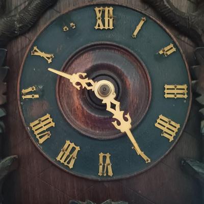 LOT 196: Vintage Wood Cuckoo Clock