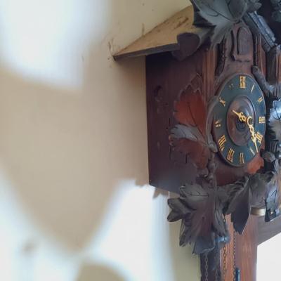 LOT 196: Vintage Wood Cuckoo Clock
