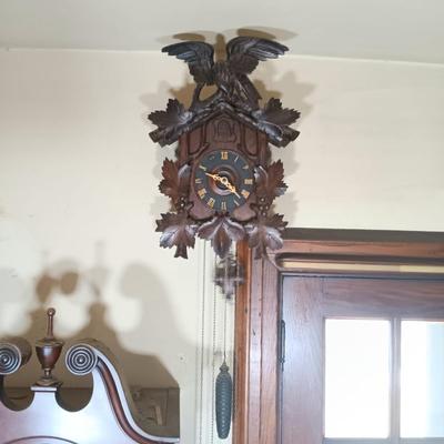 LOT 196: Vintage Wood Cuckoo Clock