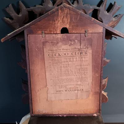 LOT 197: Vintage John Wanamaker Cuckoo Clock