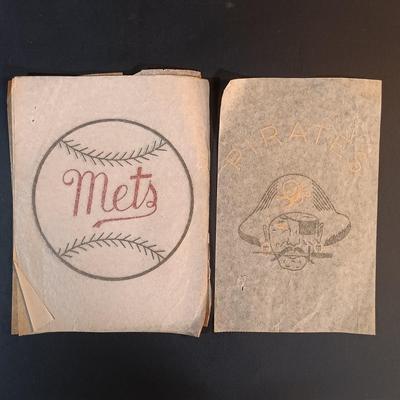 LOT 200: Vintage Iron-On Baseball Team Transfers