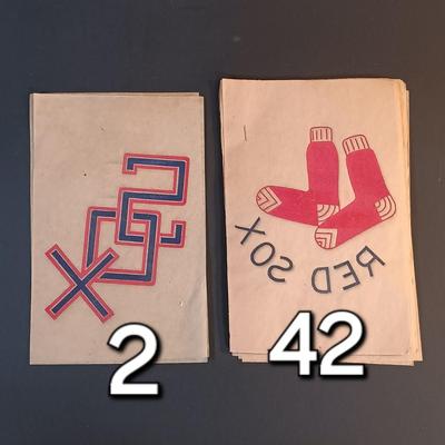 LOT 200: Vintage Iron-On Baseball Team Transfers