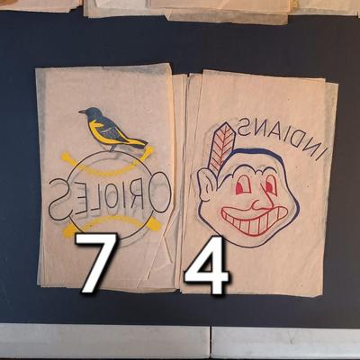 LOT 200: Vintage Iron-On Baseball Team Transfers