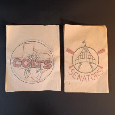 LOT 200: Vintage Iron-On Baseball Team Transfers