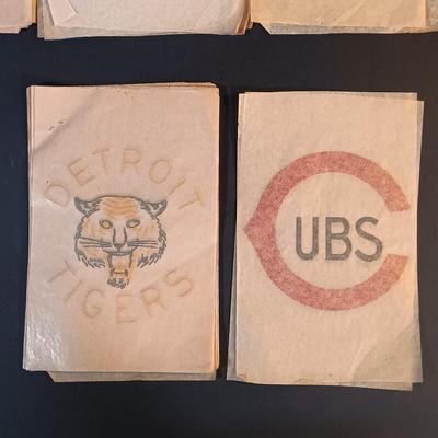 LOT 200: Vintage Iron-On Baseball Team Transfers